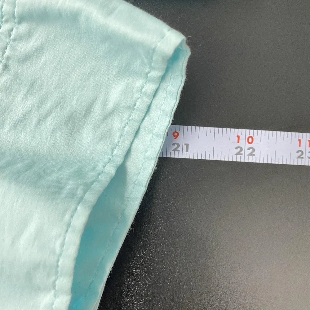 Talbots Shirt Womens 24W Blue Stretch 3/4 Sleeve Collared Button Front Plus Top - Picture 8 of 10